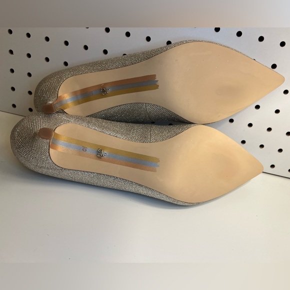 Sam Edelman Dori Kitten Heels Silver Metallic Size 10M - Picture 5 of 16